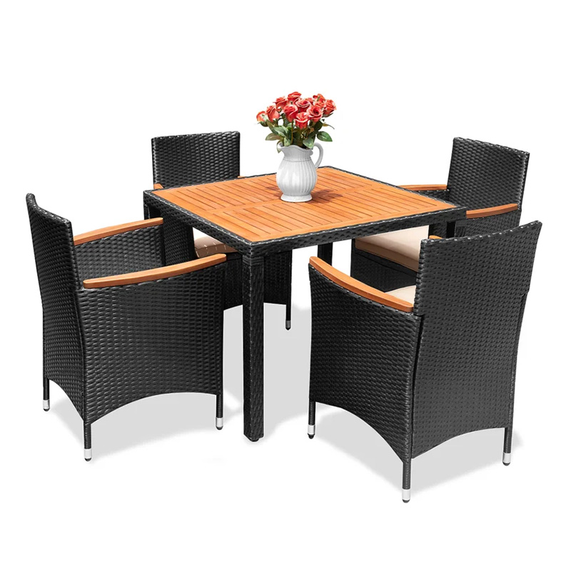 Wicker Rattan Dining Table 2